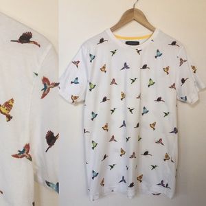 Denim & Flower Ricky Singh bird T-shirt Medium